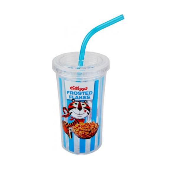 لیوان نی دار فراستد فلاکس 355 میلی لیتر، Kelloggs Mug MS Double Wall Tumbler FROSTED FLAKES 12OZ