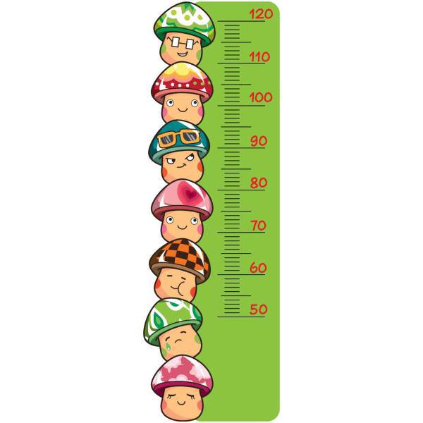 استیکر اندازه گیری قد سالسو مدل Mushroom ruler