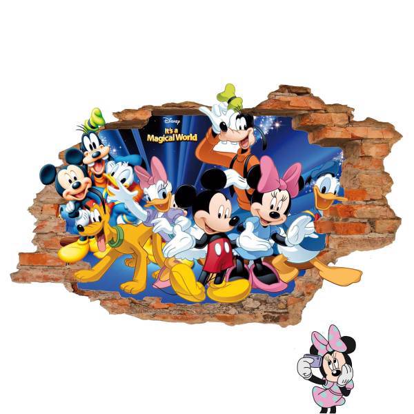 استیکر سه بعدی سالسو طرح میکی موس، Salso Mickey Mouse 3D Sticker