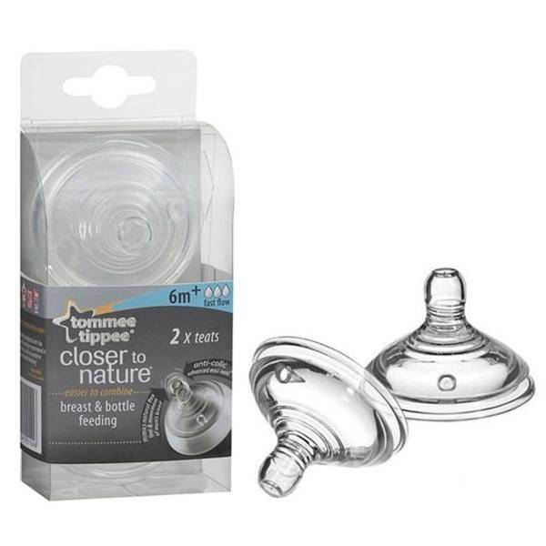 سر شیشه تامی تیپی مدل TT42212410، Tommee Tippee TT42212410 Bottle Teats Pack of 2