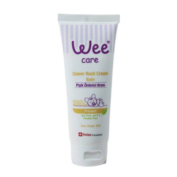 کرم ضد سوختگی پای کودک وی کر مدل Zinc Oxide 10% مقدار 75 گرم، Wee Care Zinc Oxide 10 Percent Baby Diaper Rash Cream 75g