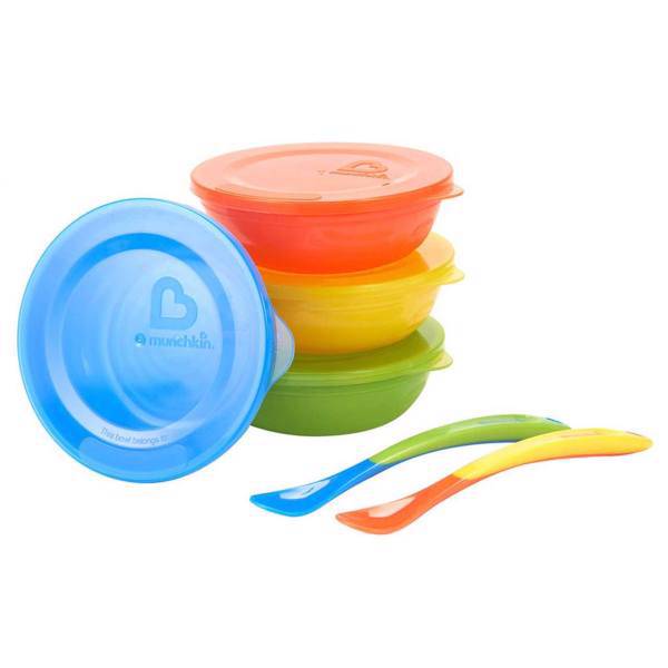 ظرف غذای کودک مانچکین کد 43867 بسته 6 عددی، Munchkin Love A Bowl 4Pack