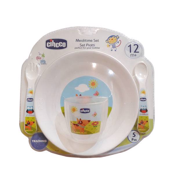 ست 5 تکه غذاخوری کودک مدل Mealitme set، chicco Mealitme set