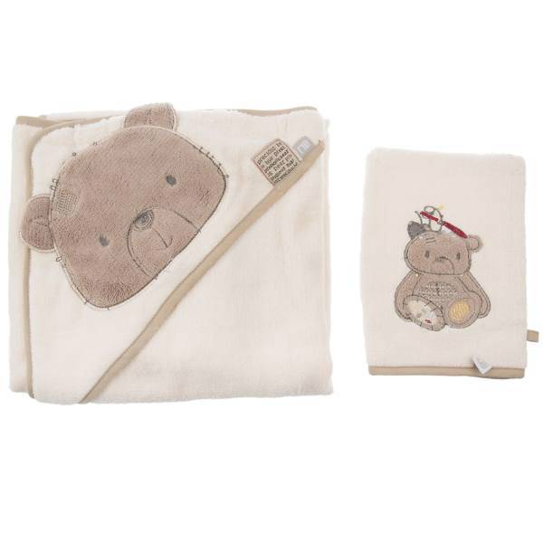 لیف و حوله کودک مادرکر مدل Teddy، Mothercare Teddy Baby Towel And Mitt