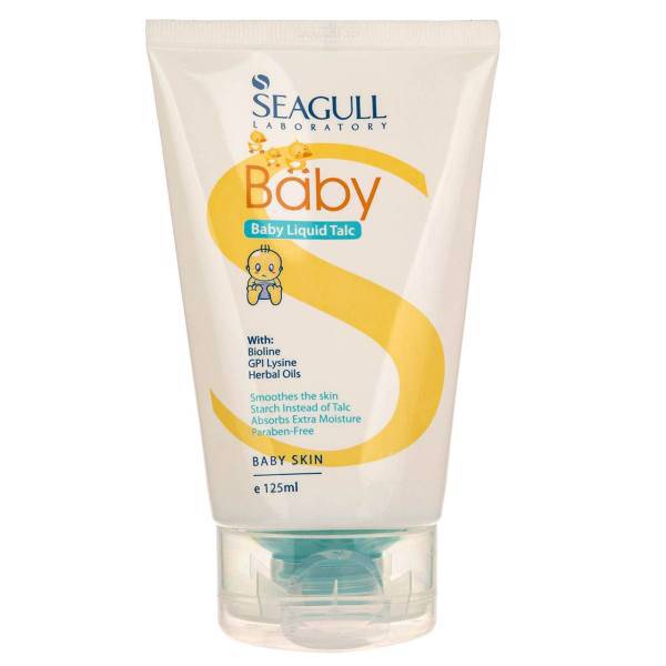 لوسیون بدن کودک سی گل مدل Talc حجم 125 میلی لیتر، Seagull Baby Liquid Talc Body Lotion 125ml