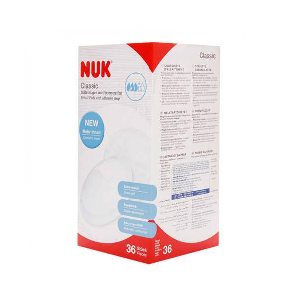 پد سینه ناک مدل N252099 بسته 36 عددی، NUK N252099 Breast Pad Pack of 36