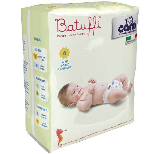 پوشک کم مدل Pannolinobatuffi V432 سایز 6 بسته 14 عددی، Cam Pannolinobatuffi V432 Size 6 Diaper Pack Of 14