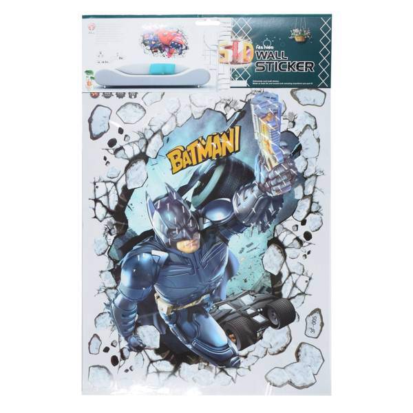 استیکر سه بعدی طرح بت من، Batman 3D Wall Sticker
