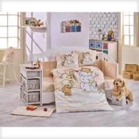 ست لحاف 10 تکه نوزادی پوپلین هوبی مدل اسنو بال Hobby Snowball Quilt Baby Set - 10 Pieces