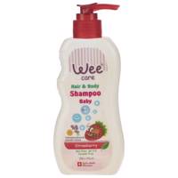 شامپو سر و بدن بچه وی کر مدل Strawberry حجم 200 میلی لیتر Wee care Strawberry Hair And Body Shampoo Baby 200ml