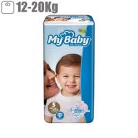 پوشک مای بیبی مدل Stretchy سایز 5 بسته 12 عددی My Baby Stretchy Size 5 Diaper Pack of 12