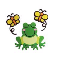 استیکر چوبی جیک جیک مدل کاراکتر خاله قورباغه Jikjik Charachter Aunt Frog Wood Sticker